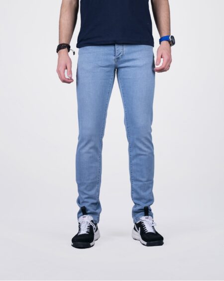 شلوار جین راسته مردانه آبی روشن - آبی روشن - رو به‌ رو