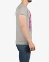 تیشرت مردانه ملانژ طرح دار - قرمز - بغل - خرید اینترنتی لباس - فروشگاه اینترنتی لباس سارابارا