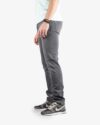 شلوار جین زغالی راسته‌ مردانه - خاکستری- بغل