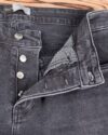 شلوار جین زغالی راسته‌ مردانه - خاکستری- دکمه