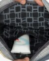 کیف دوشی زنانه طرح مربع - لیمویی - جیب داخلی