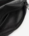کیف دوشی زنانه چرم مصنوعی مشکی - مشکی - زیپ کیف دستی