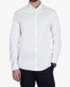 پیراهن سفید ساده مردانه - سفید - جلو