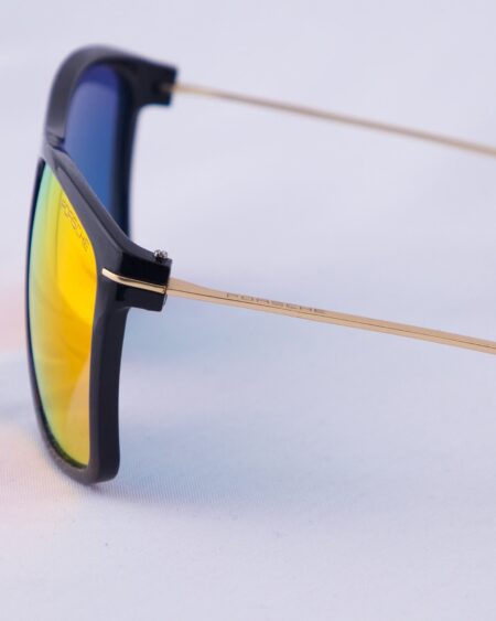 عینک آفتابی مردانه شیشه رنگی - مشکی - بغل