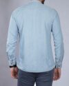 پیراهن جین یقه دیپلمات مردانه - آبی روشن - پشت