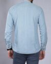 پیراهن مردانه یقه دیپلمات جین - آبی روشن - پشت