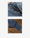شلوار جین آبی اسپرت مردانه - آبی تیره - دکمه دمپا