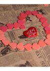 گیفت قلب کادویی فومی - قرمز - تزئین با قلب