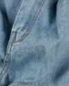 شلوار جین گت دار دخترانه- آبی روشن- زیپ