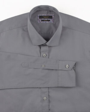 پیراهن کتان مردانه VK9915- خاکستری (7)