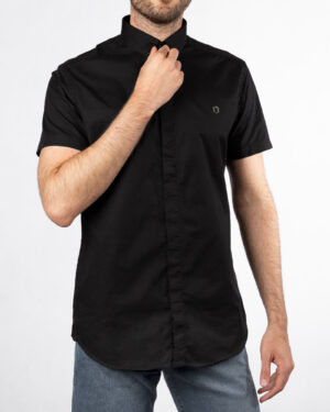پیراهن آستین کوتاه مردانه 4004- مشکی (3)