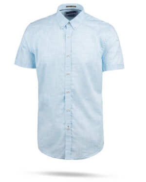 پیراهن مردانه آستین کوتاه VK992- آبی آسمانی (1)