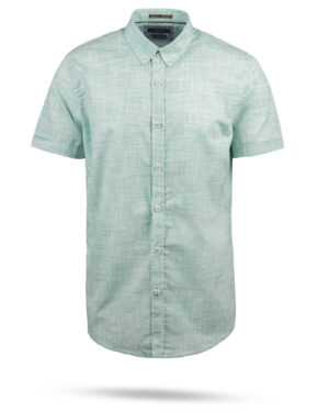 پیراهن مردانه آستین کوتاه VK992- سبز دریایی (1)