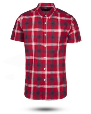 پیراهن مردانه آستین کوتاه VK9919-قرمز (1)
