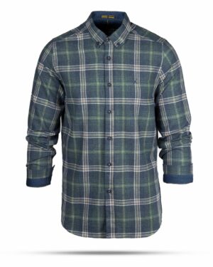 پیراهن پشمی مردانه VK9911- آبی نفتی (1)