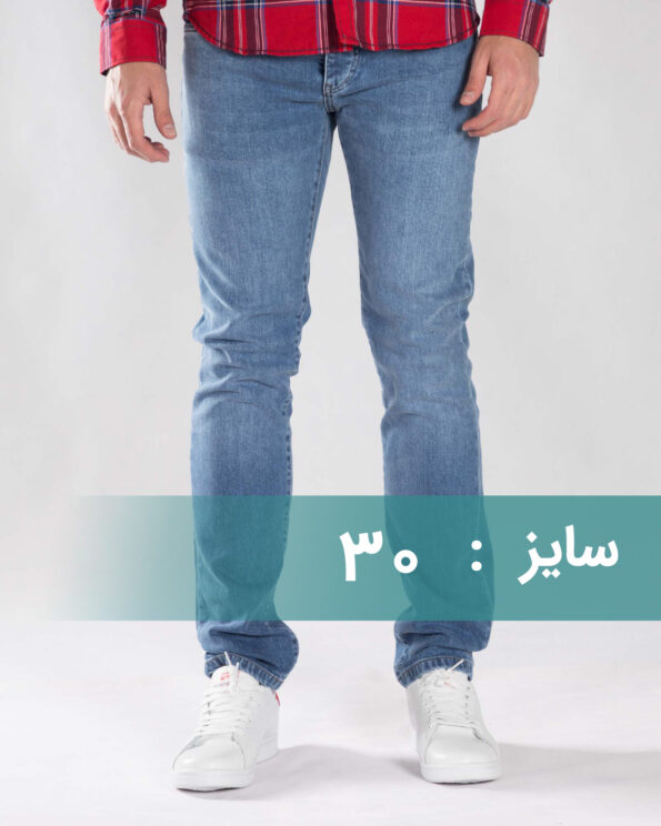 شلوار جین آبی راسته مردانه